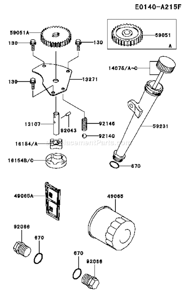 Page H Diagram and Parts List for FH601V AS17 Kawasaki Engine