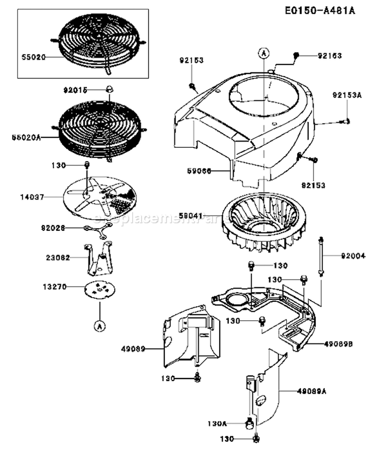 Page D Diagram and Parts List for FH601V BS21 Kawasaki Engine