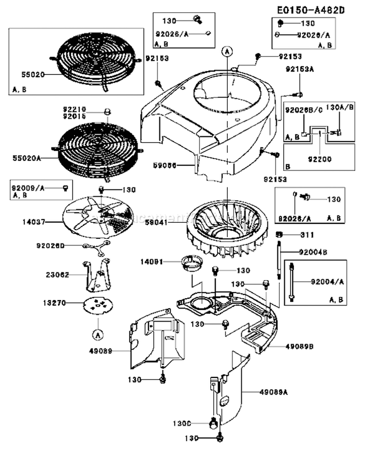 Page D Diagram and Parts List for FH601V AS09 Kawasaki Engine