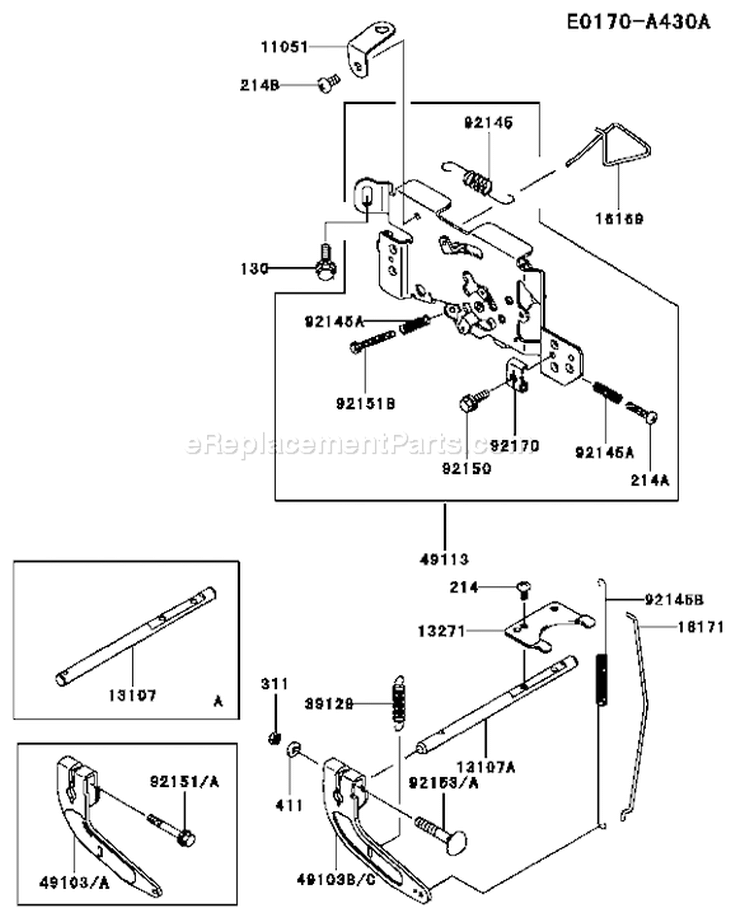 Page C Diagram and Parts List for FH601V BS10 Kawasaki Engine