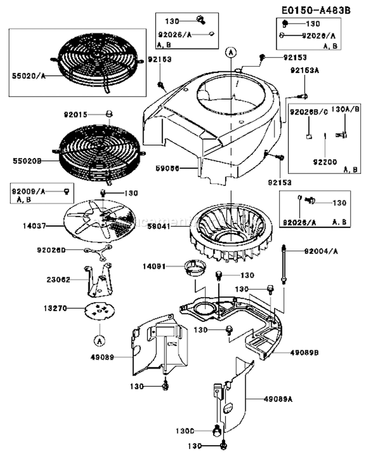Page D Diagram and Parts List for FH601V CS12 Kawasaki Engine