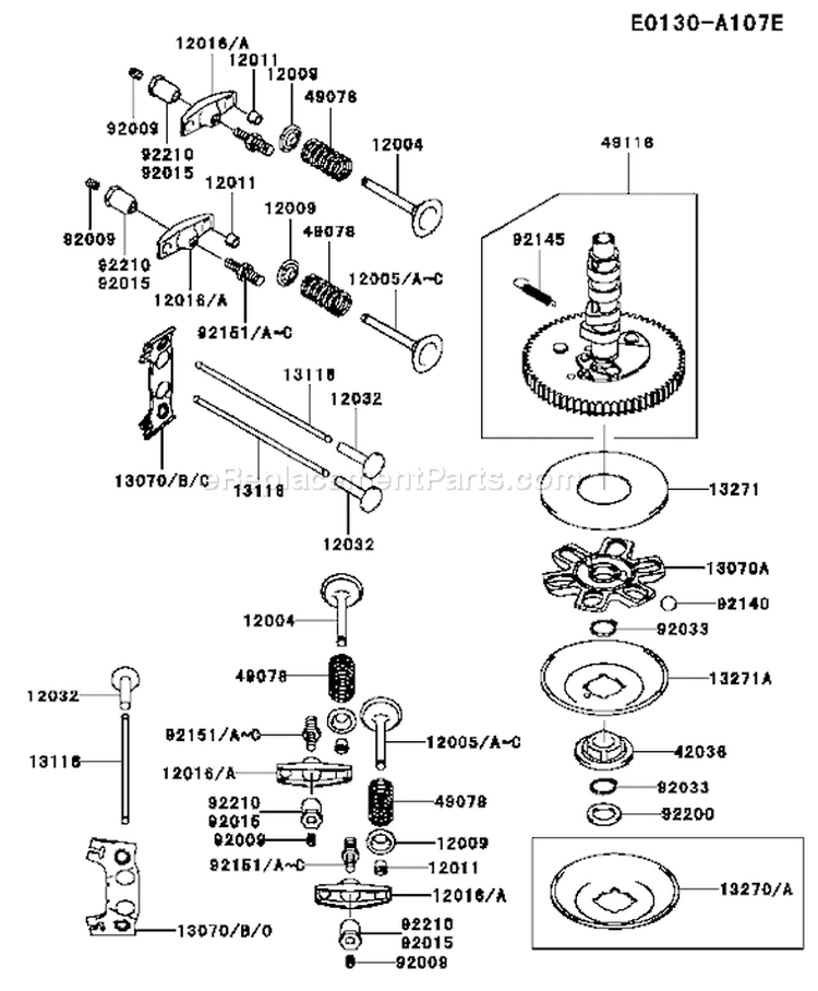 Page L Diagram and Parts List for FH601V AS13 Kawasaki Engine