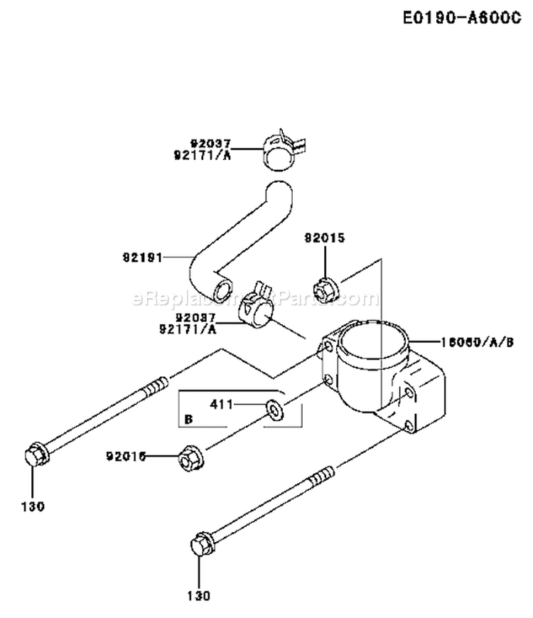Page A Diagram and Parts List for FH601V BS22 Kawasaki Engine