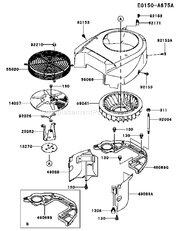 Page D Diagram and Parts List for FH601V CS24 Kawasaki Engine