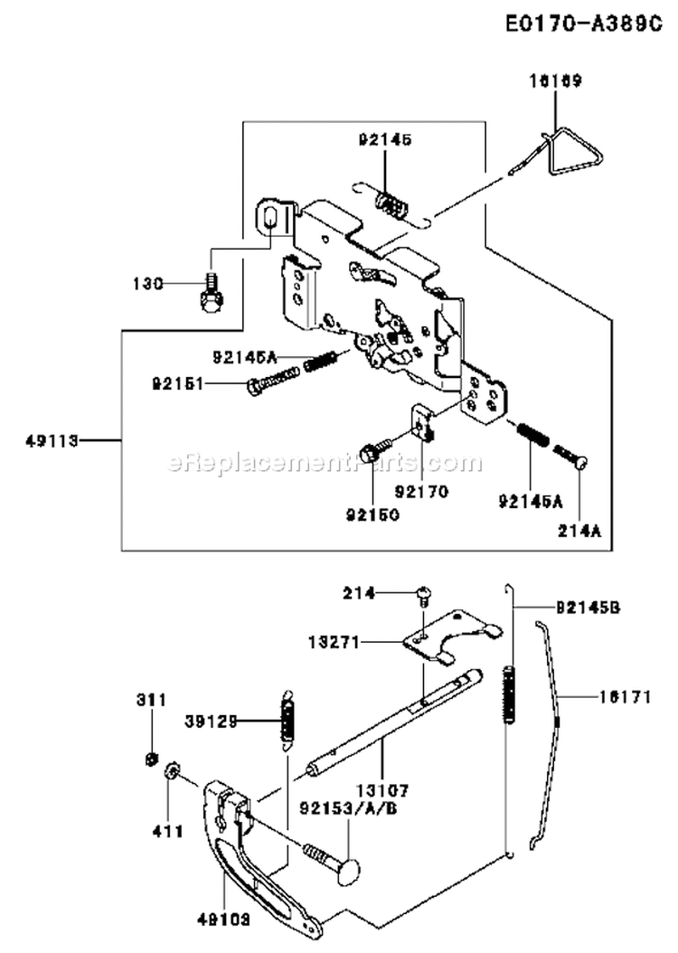 Page C Diagram and Parts List for FH601V CS27 Kawasaki Engine