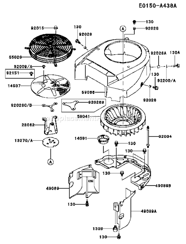 Page D Diagram and Parts List for FH601V DS06 Kawasaki Engine