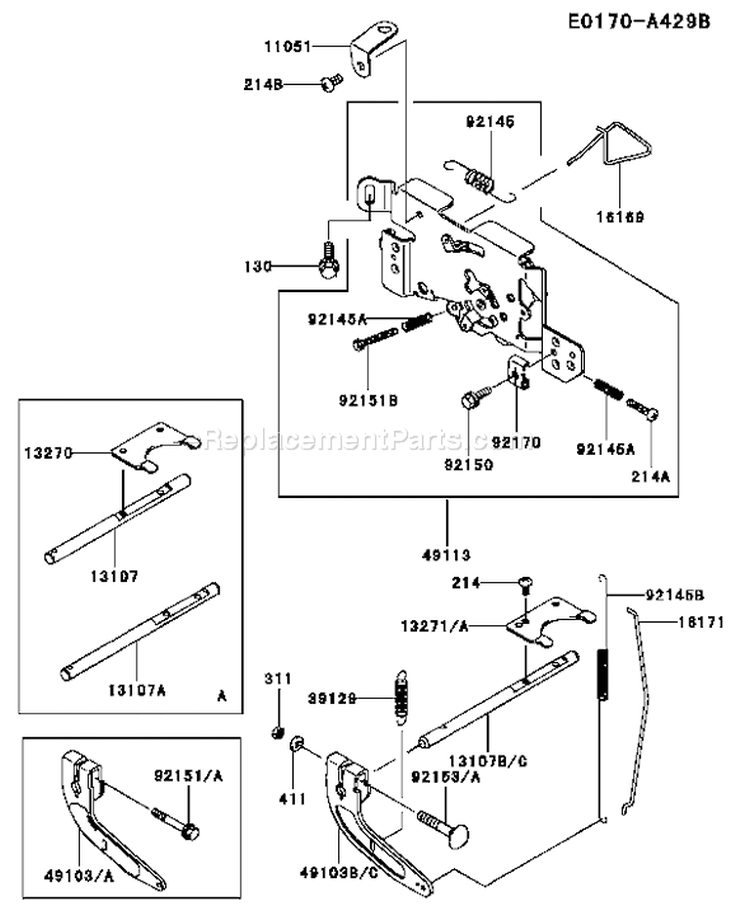 Page C Diagram and Parts List for FH601V DS08 Kawasaki Engine