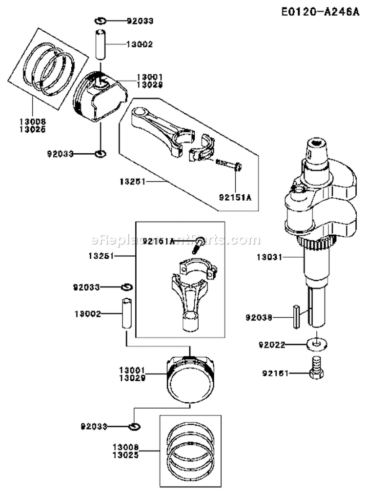 Page J Diagram and Parts List for FH601V DS09 Kawasaki Engine