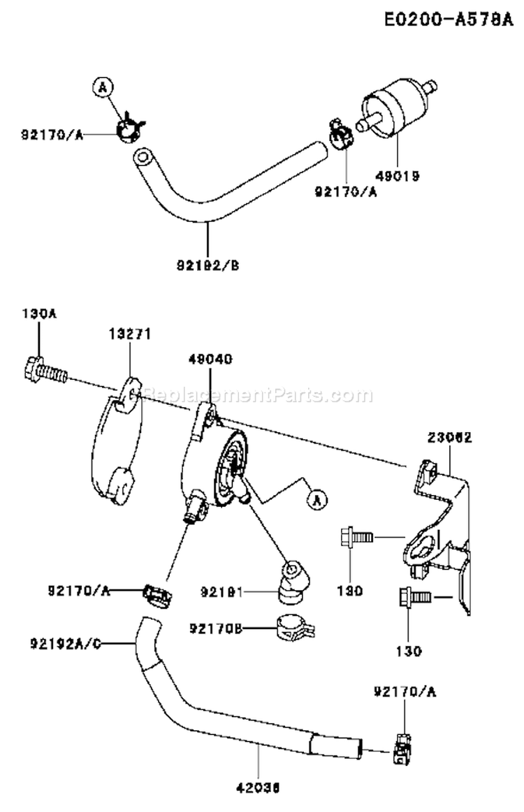Page G Diagram and Parts List for FH601V DS23 Kawasaki Engine