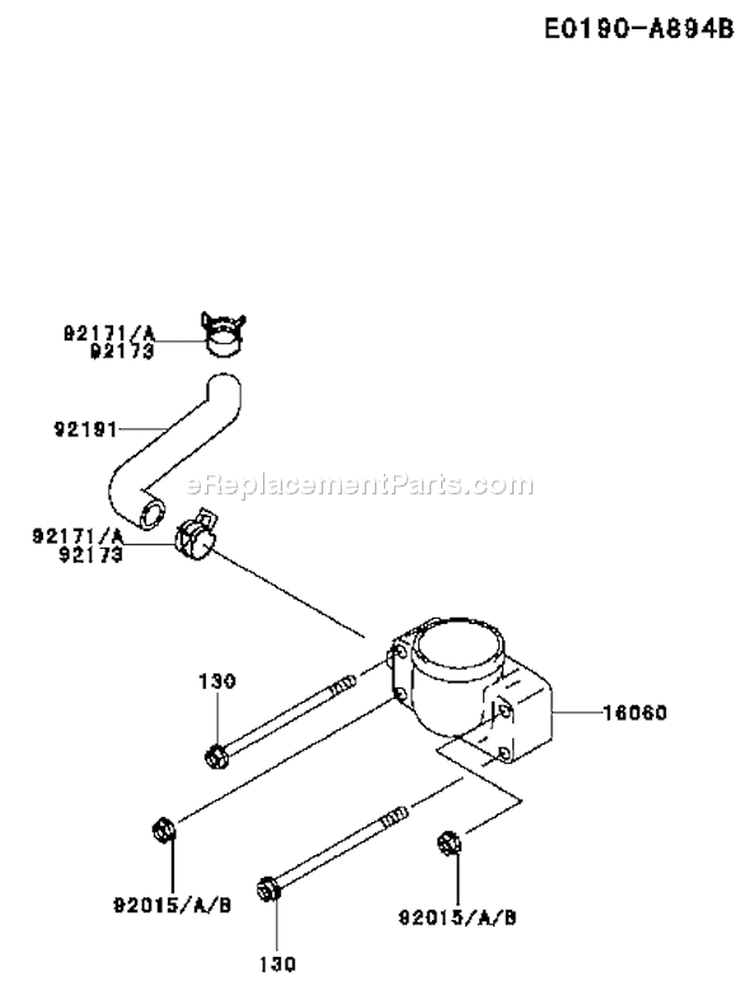 Page A Diagram and Parts List for FH601V ES22 Kawasaki Engine