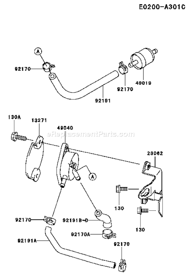 Page G Diagram and Parts List for FH601V FS06 Kawasaki Engine