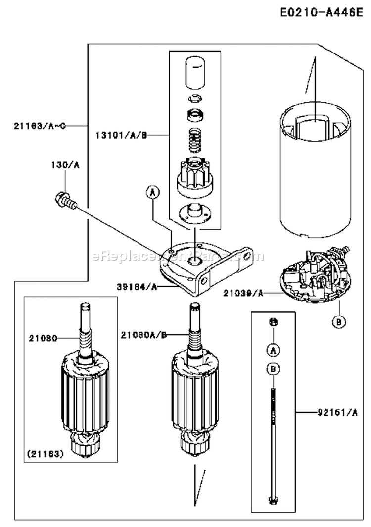 Page L Diagram and Parts List for FH541V-CS25  Kawasaki Engine