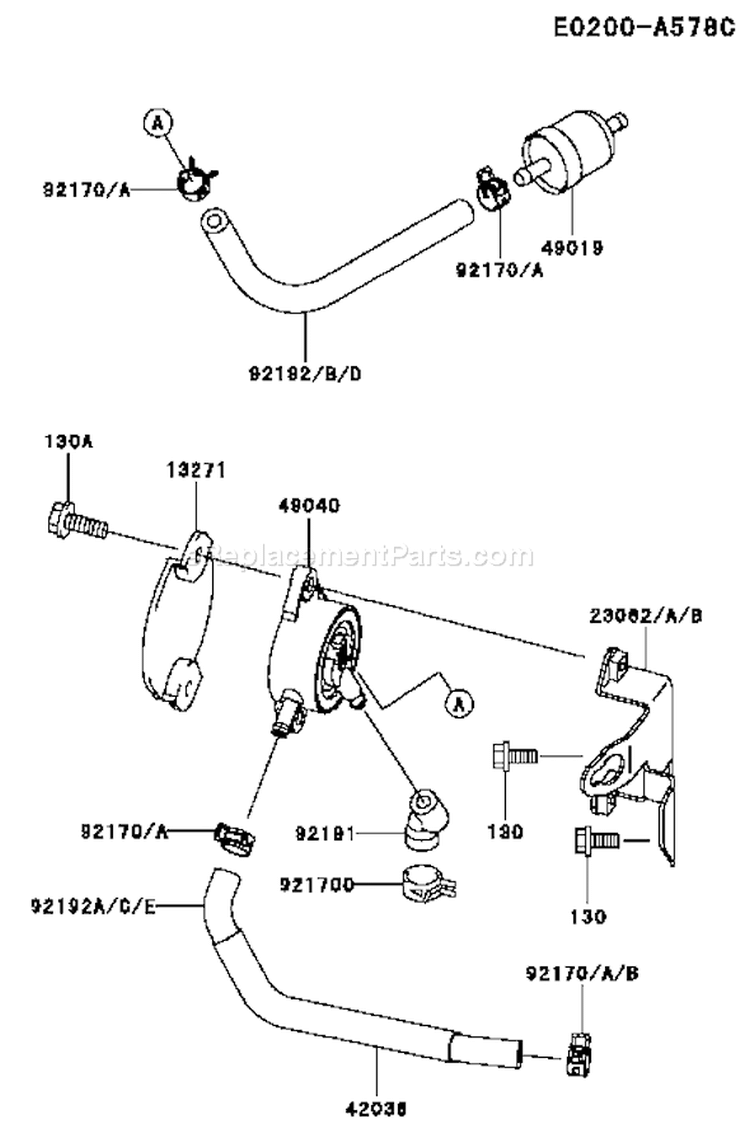 Page G Diagram and Parts List for FH601V JS06 Kawasaki Engine