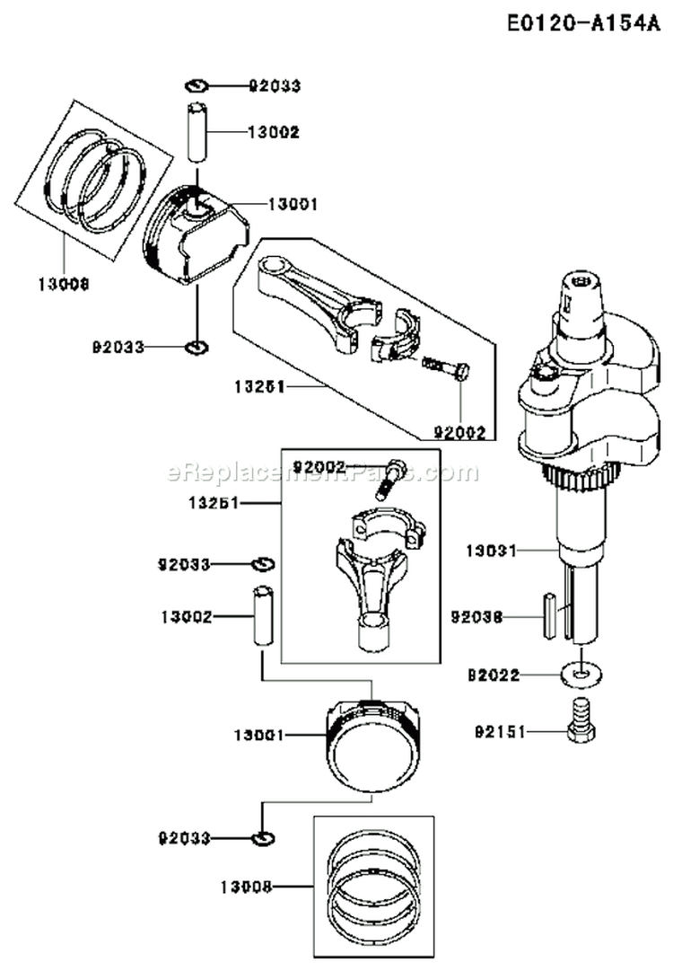 Page J Diagram and Parts List for FH641V AS04 Kawasaki Engine