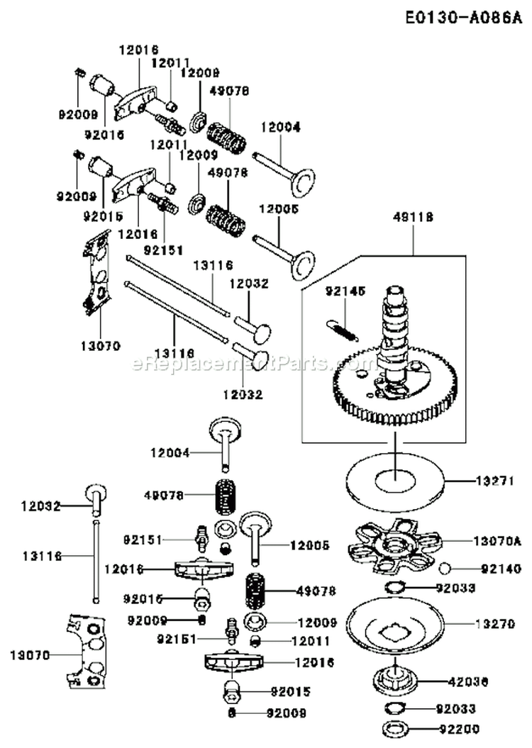 Page L Diagram and Parts List for FH601V AS07 Kawasaki Engine