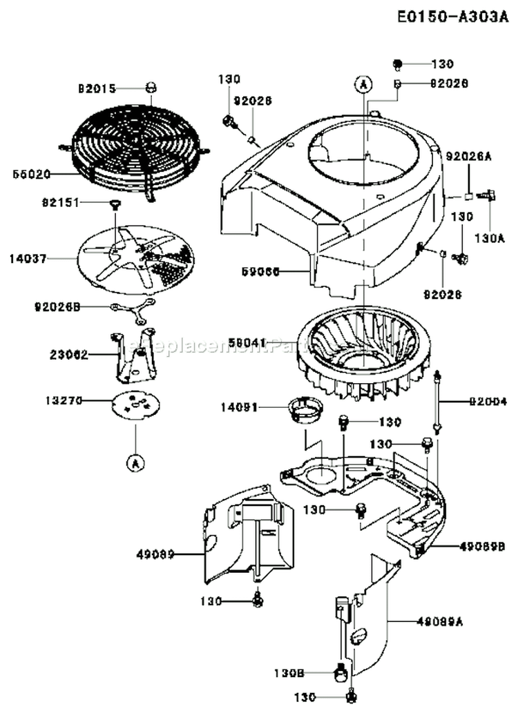 Page D Diagram and Parts List for FH601V AS07 Kawasaki Engine