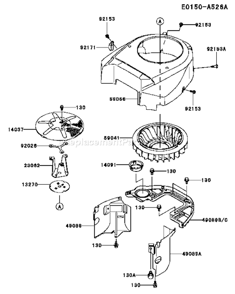 Page D Diagram and Parts List for FH641V AS20 Kawasaki Engine