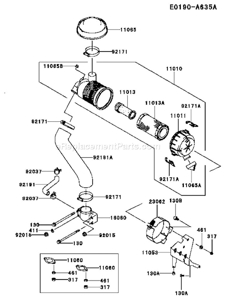 Page A Diagram and Parts List for FH601V AS26 Kawasaki Engine