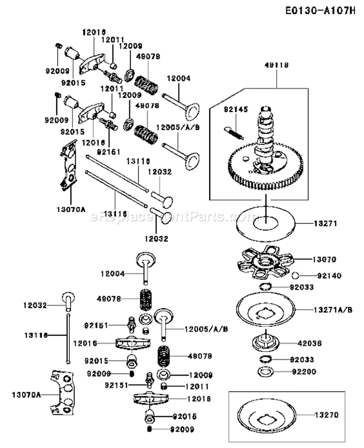 Page L Diagram and Parts List for FH641V BS12 Kawasaki Engine
