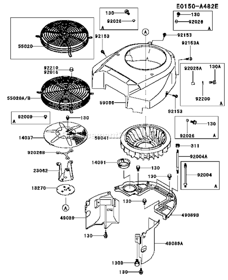 Page D Diagram and Parts List for FH641V BS12 Kawasaki Engine