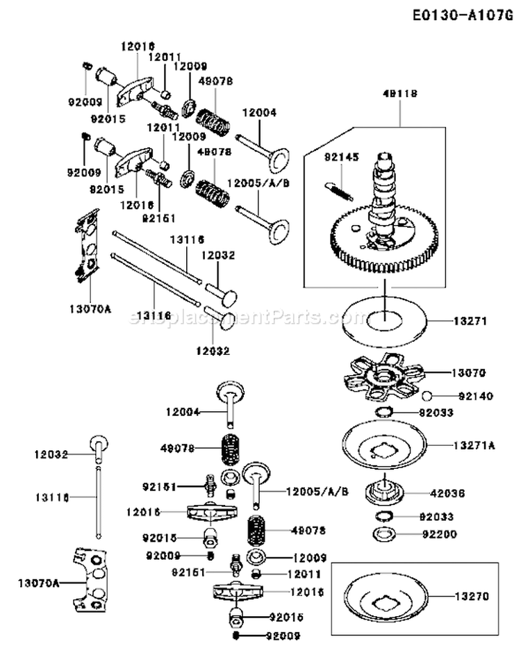Page L Diagram and Parts List for FH641V BS13 Kawasaki Engine