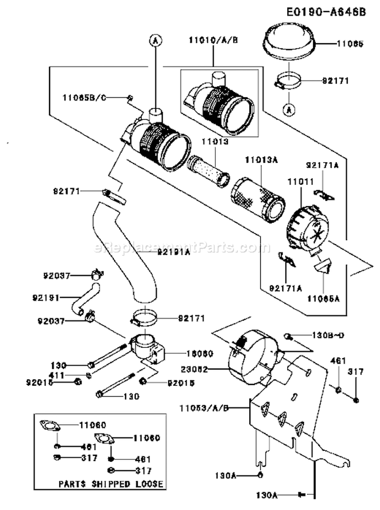 Page A Diagram and Parts List for FH641V AS19 Kawasaki Engine