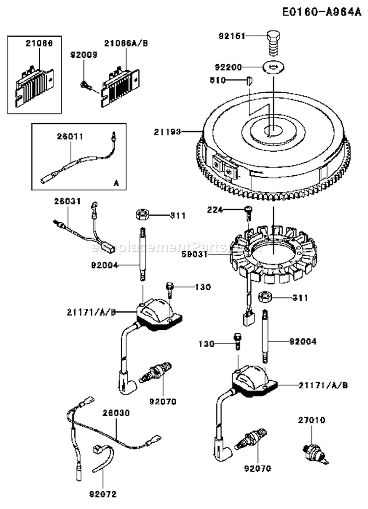 Page F Diagram and Parts List for FH641V AS19 Kawasaki Engine