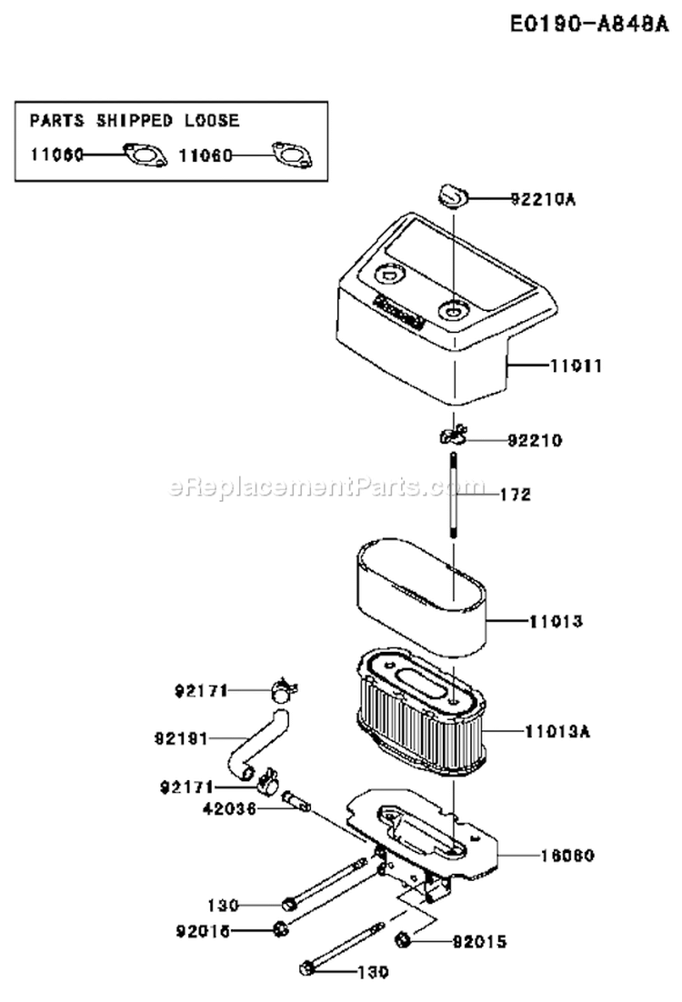 Page A Diagram and Parts List for FH641V BS29 Kawasaki Engine