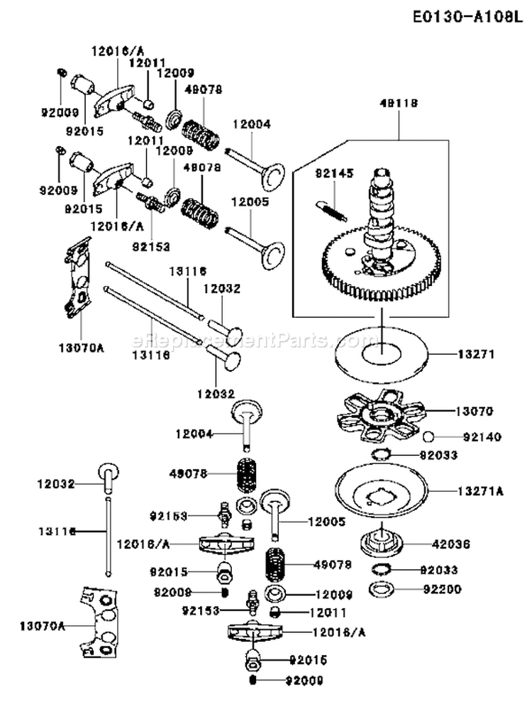 Page L Diagram and Parts List for FH601V HS06 Kawasaki Engine