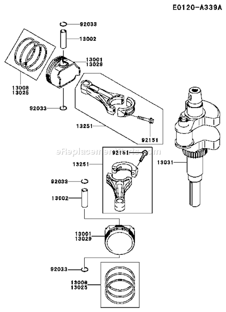 Page J Diagram and Parts List for FH641V BS31 Kawasaki Engine