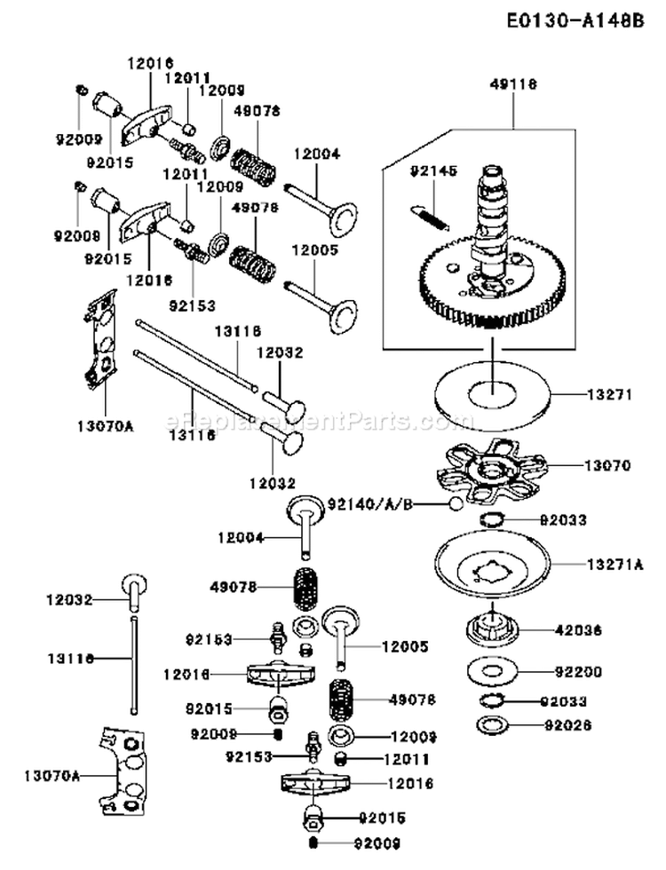 Page L Diagram and Parts List for FH641V BS33 Kawasaki Engine