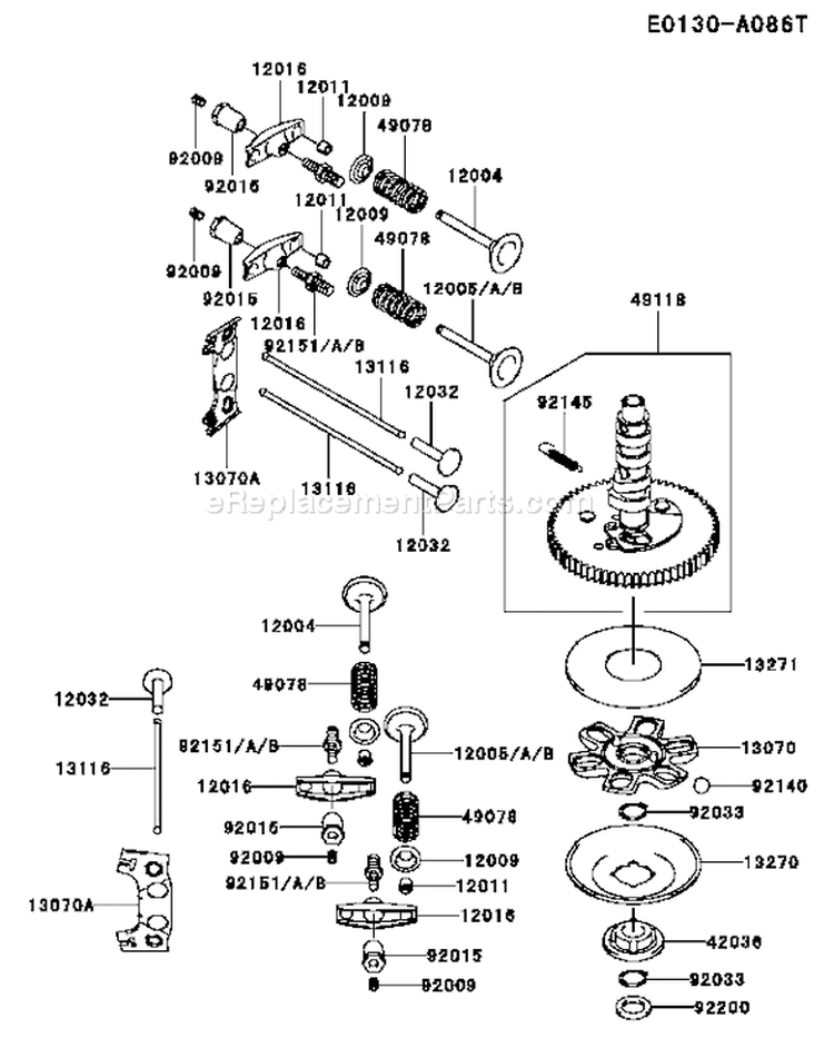 Page L Diagram and Parts List for FH641V AS50 Kawasaki Engine