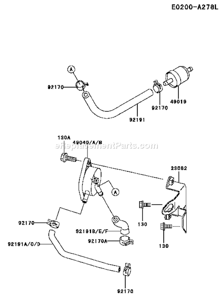 Page G Diagram and Parts List for FH641V AS50 Kawasaki Engine