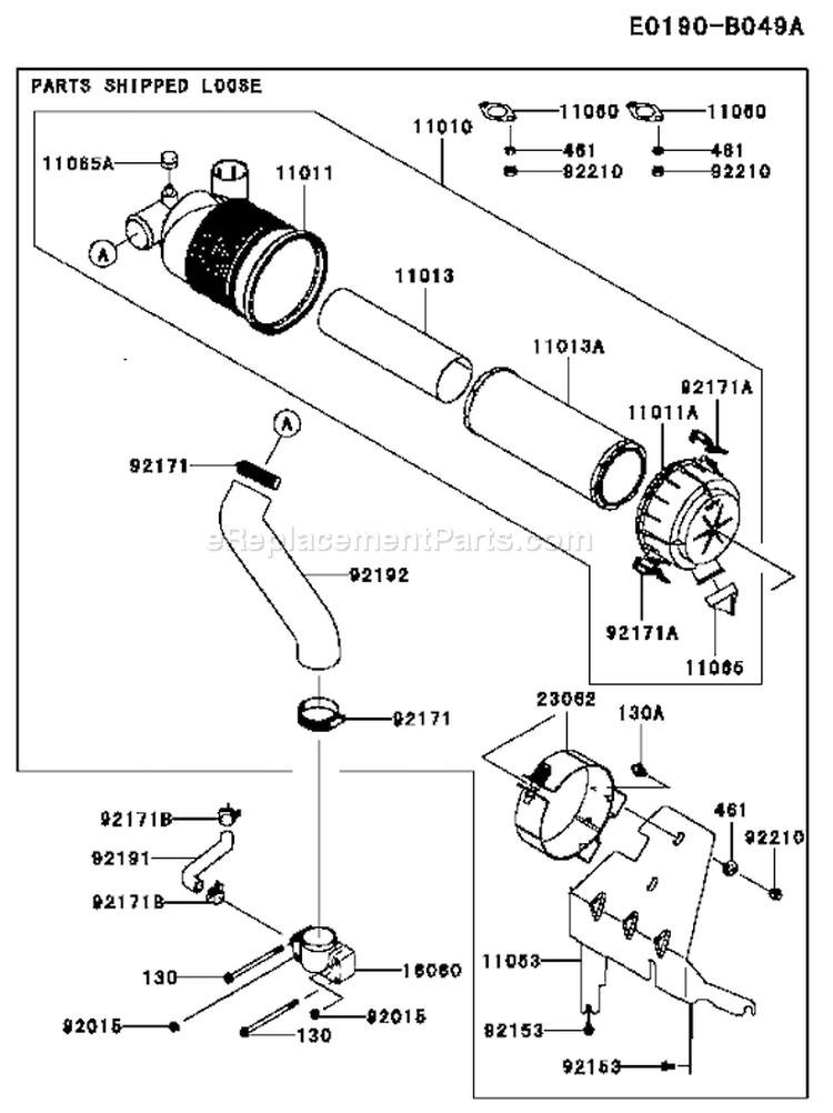 Page A Diagram and Parts List for FH641V BS53 Kawasaki Engine