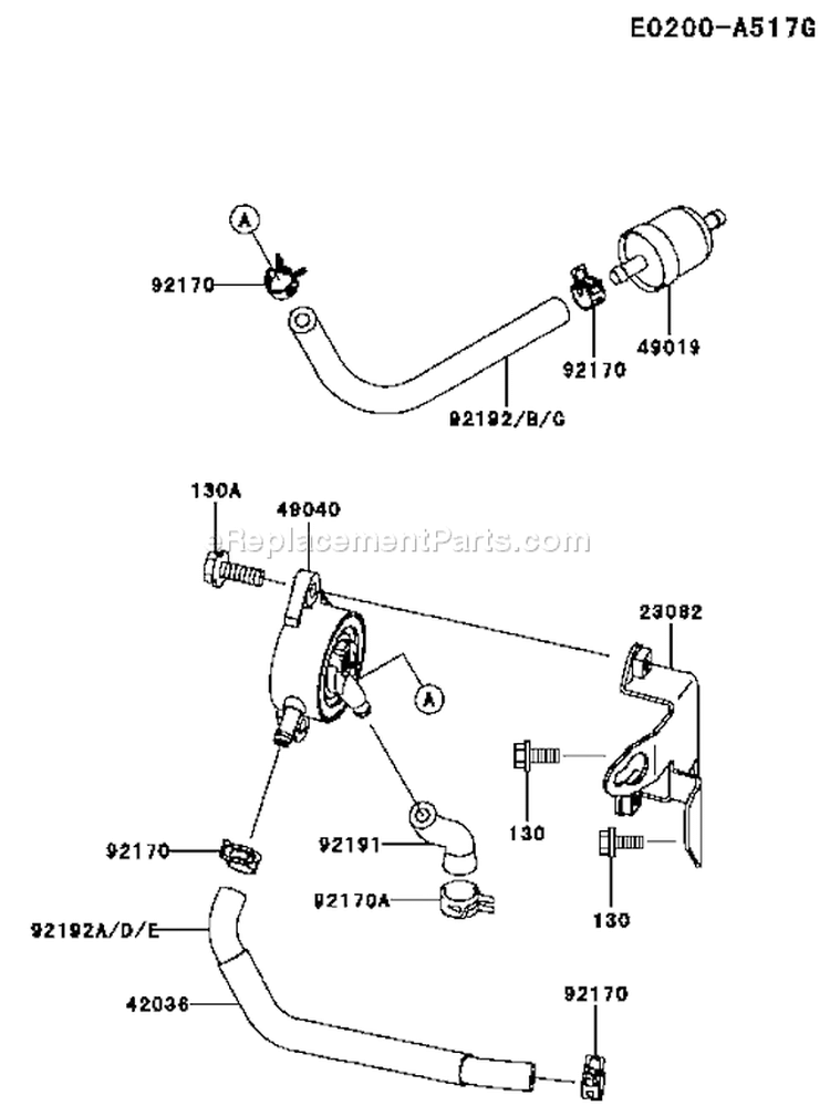 Page G Diagram and Parts List for FH641V BS53 Kawasaki Engine