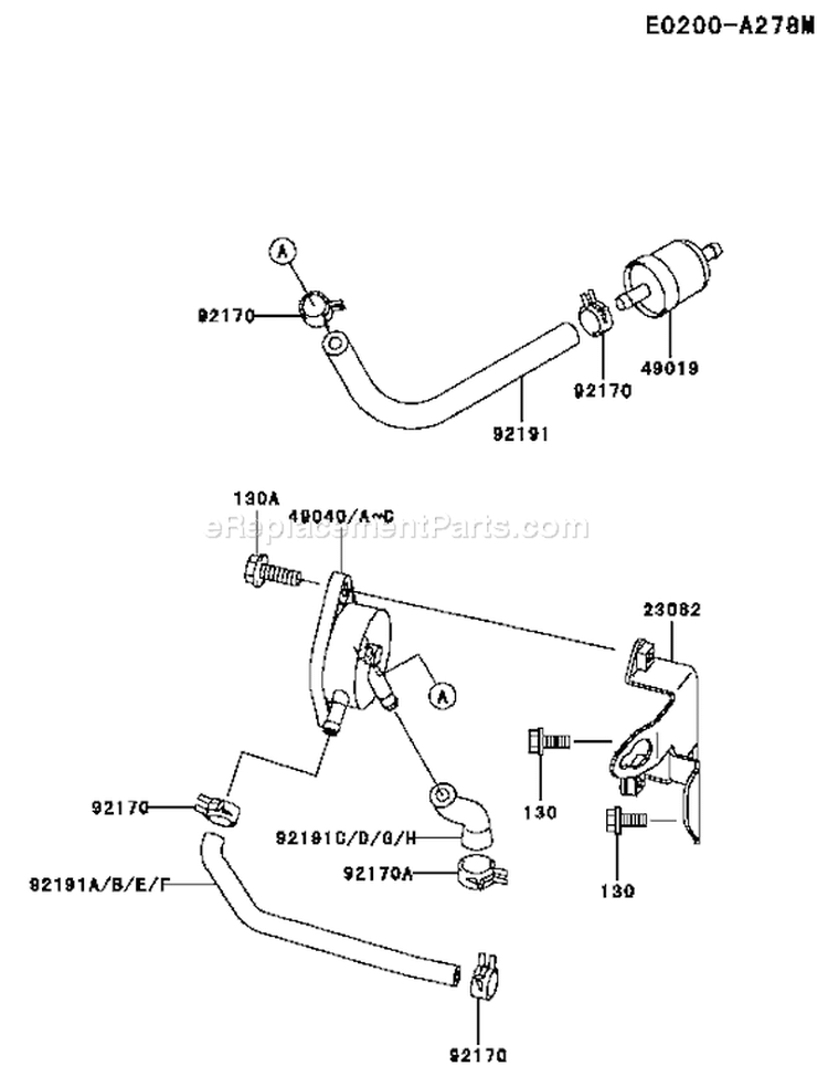 Page G Diagram and Parts List for FH641V CS09 Kawasaki Engine