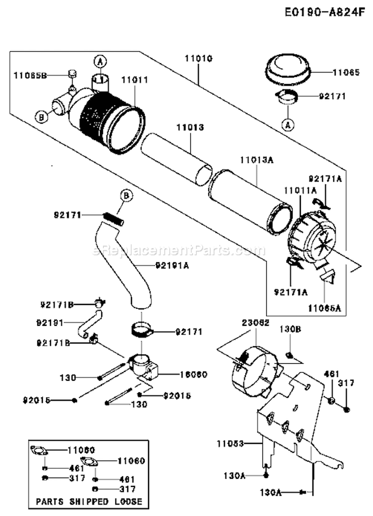 Page A Diagram and Parts List for FH641V CS23 Kawasaki Engine