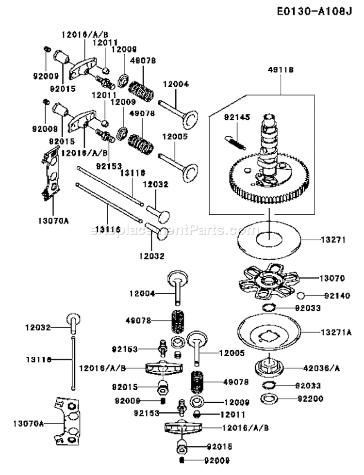 Page L Diagram and Parts List for FH601V CS24 Kawasaki Engine