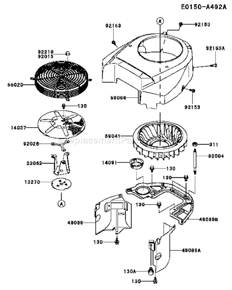 Page D Diagram and Parts List for FH641V DS04 Kawasaki Engine