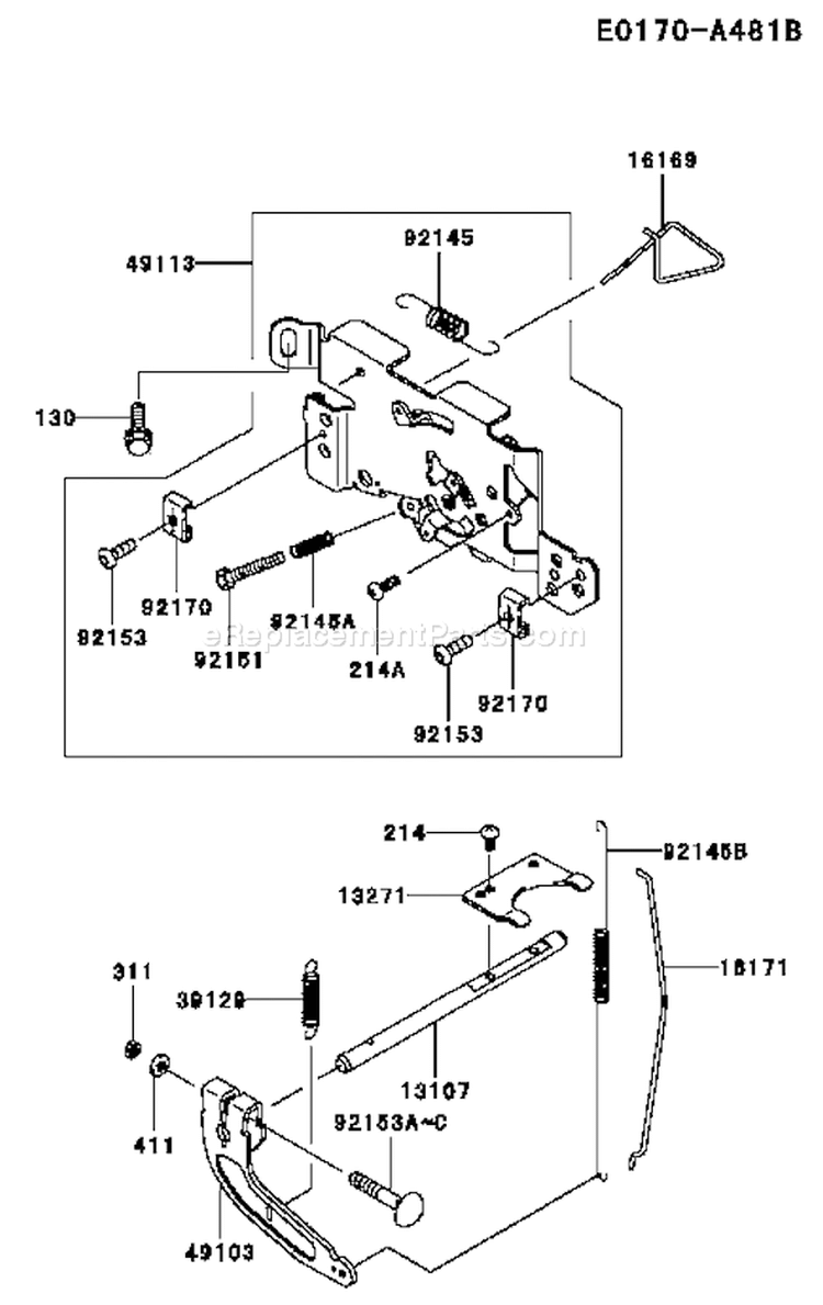 Page C Diagram and Parts List for FH641V DS15 Kawasaki Engine