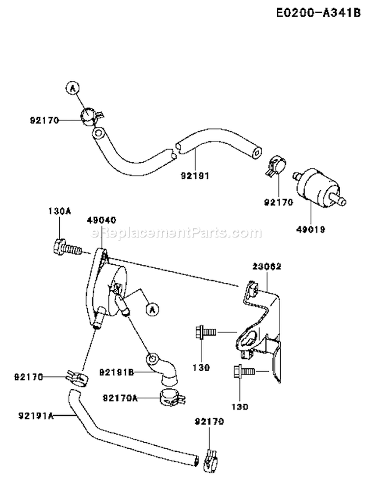 Page G Diagram and Parts List for FH641V DS15 Kawasaki Engine