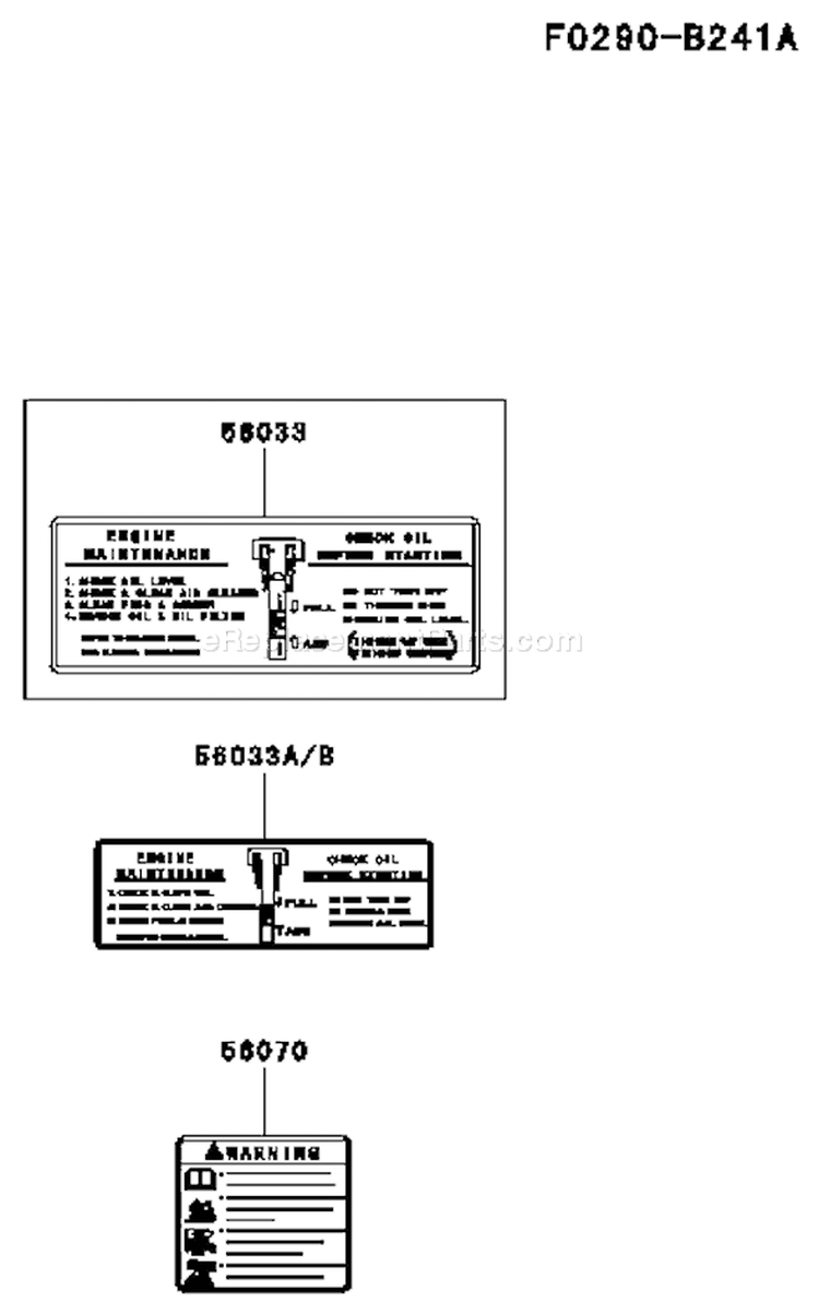 Page H Diagram and Parts List for FH641V DS15 Kawasaki Engine
