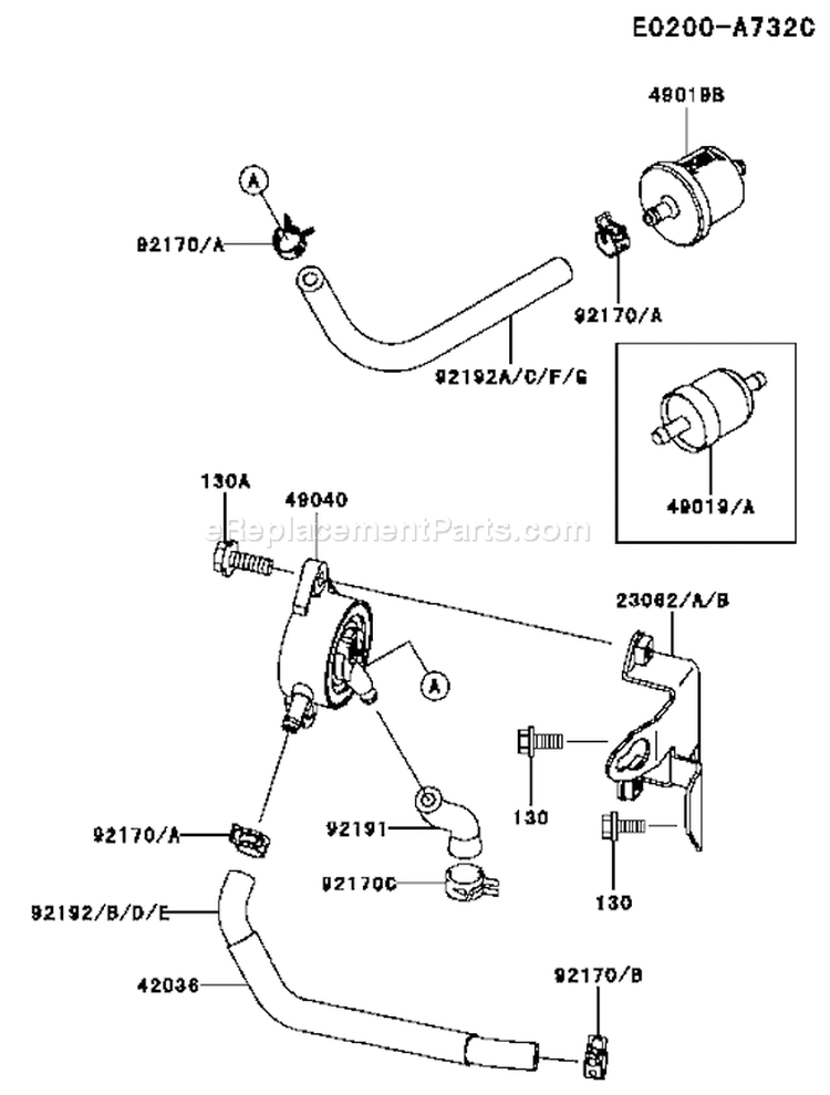 Page G Diagram and Parts List for FH641V CS29 Kawasaki Engine