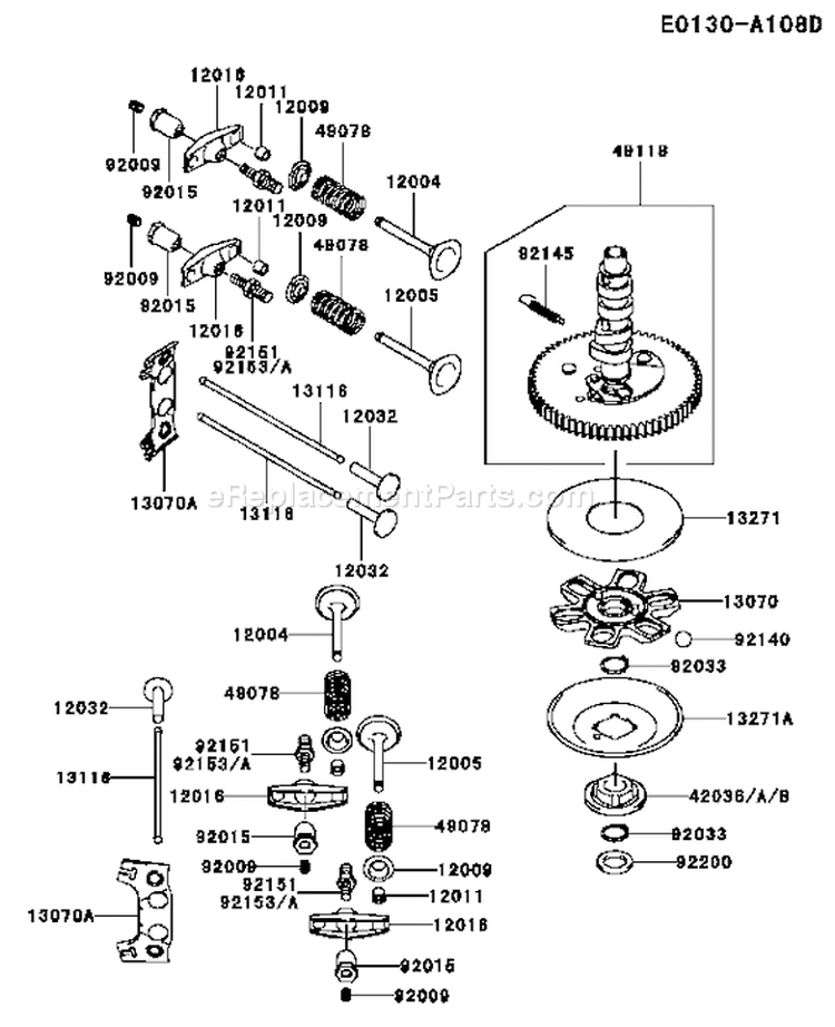 Page L Diagram and Parts List for FH641V ES09 Kawasaki Engine