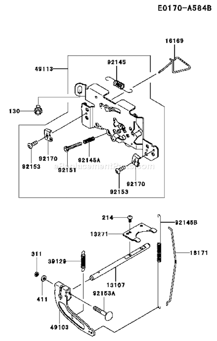 Page C Diagram and Parts List for FH641V ES15 Kawasaki Engine