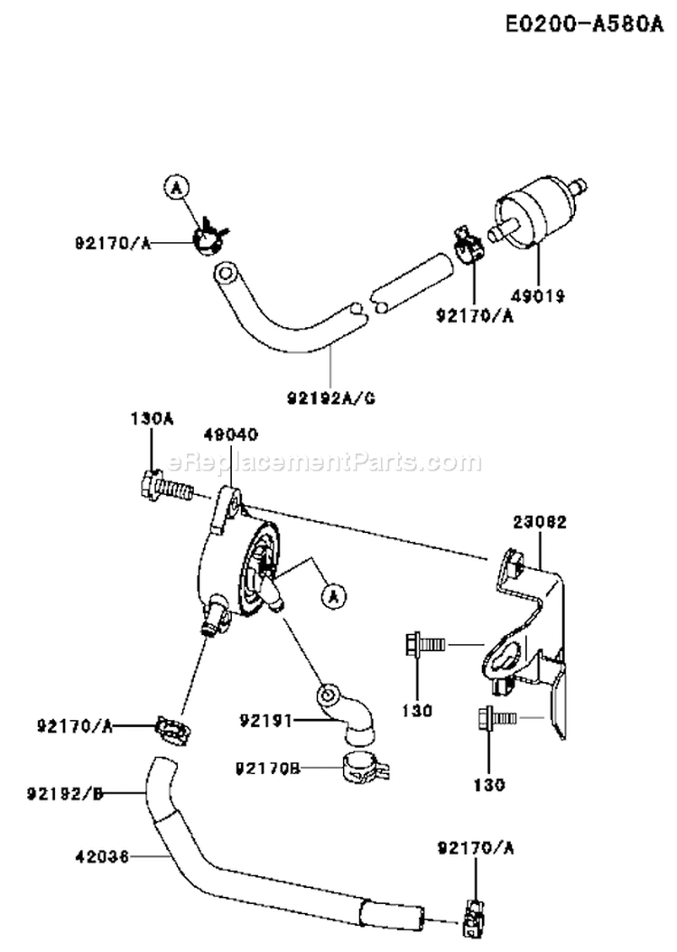 Page G Diagram and Parts List for FH641V ES15 Kawasaki Engine