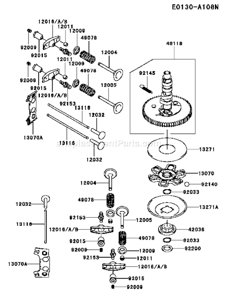 Page L Diagram and Parts List for FH641V DS17 Kawasaki Engine