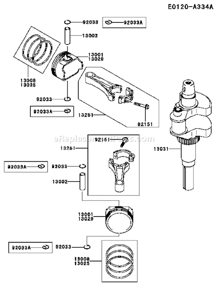 Page J Diagram and Parts List for FH601V DS24 Kawasaki Engine
