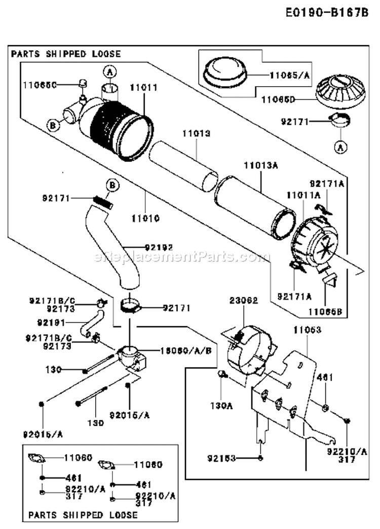 Page A Diagram and Parts List for FH641V DS23 Kawasaki Engine