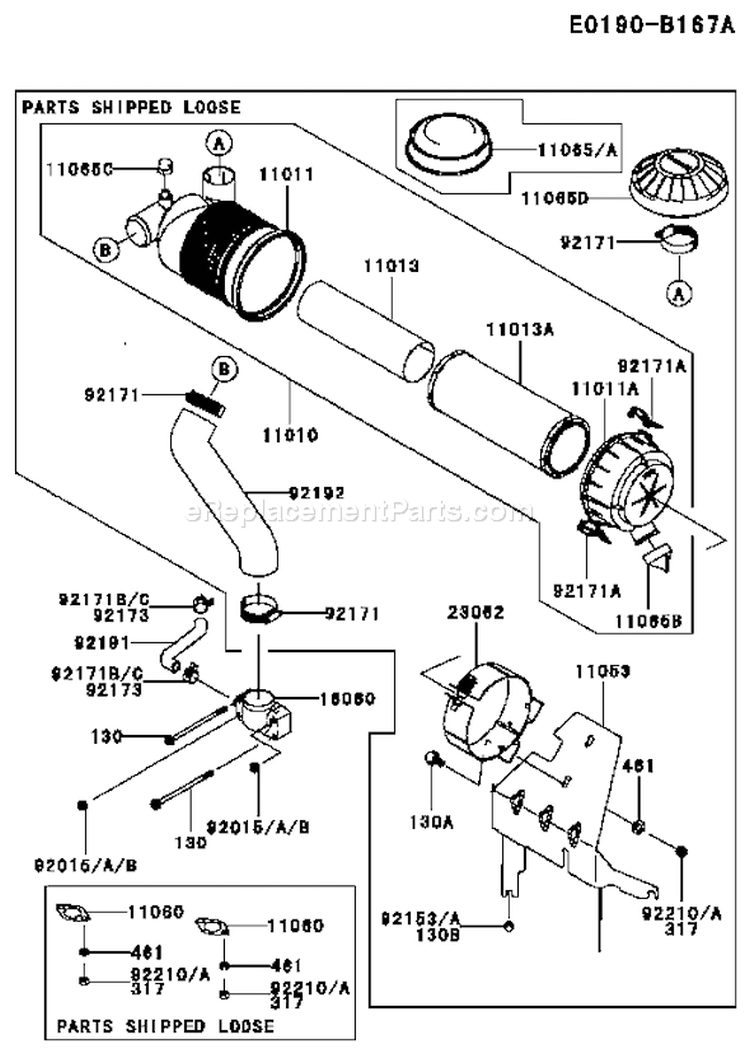 Page A Diagram and Parts List for FH641V DS24 Kawasaki Engine